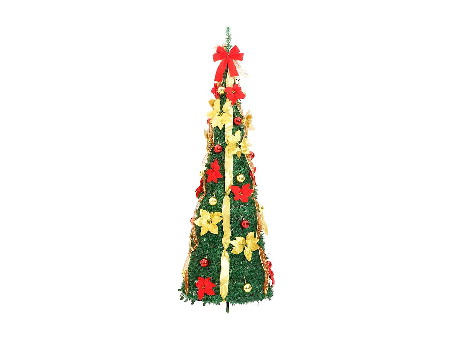 Sapin de Noël artificiel escamotable 50 LED vert 120 cm
