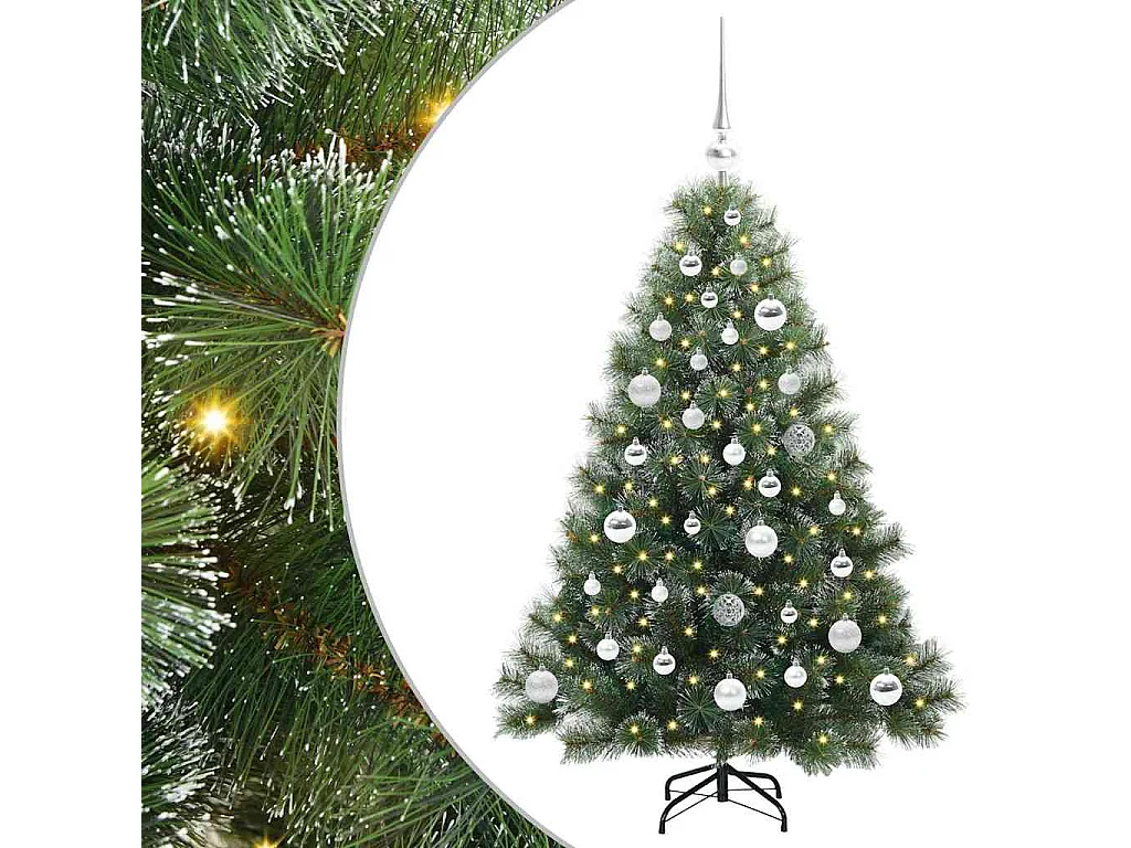 Sapin de Noël artificiel avec 150 LED Vert 120 cm PE et PVC