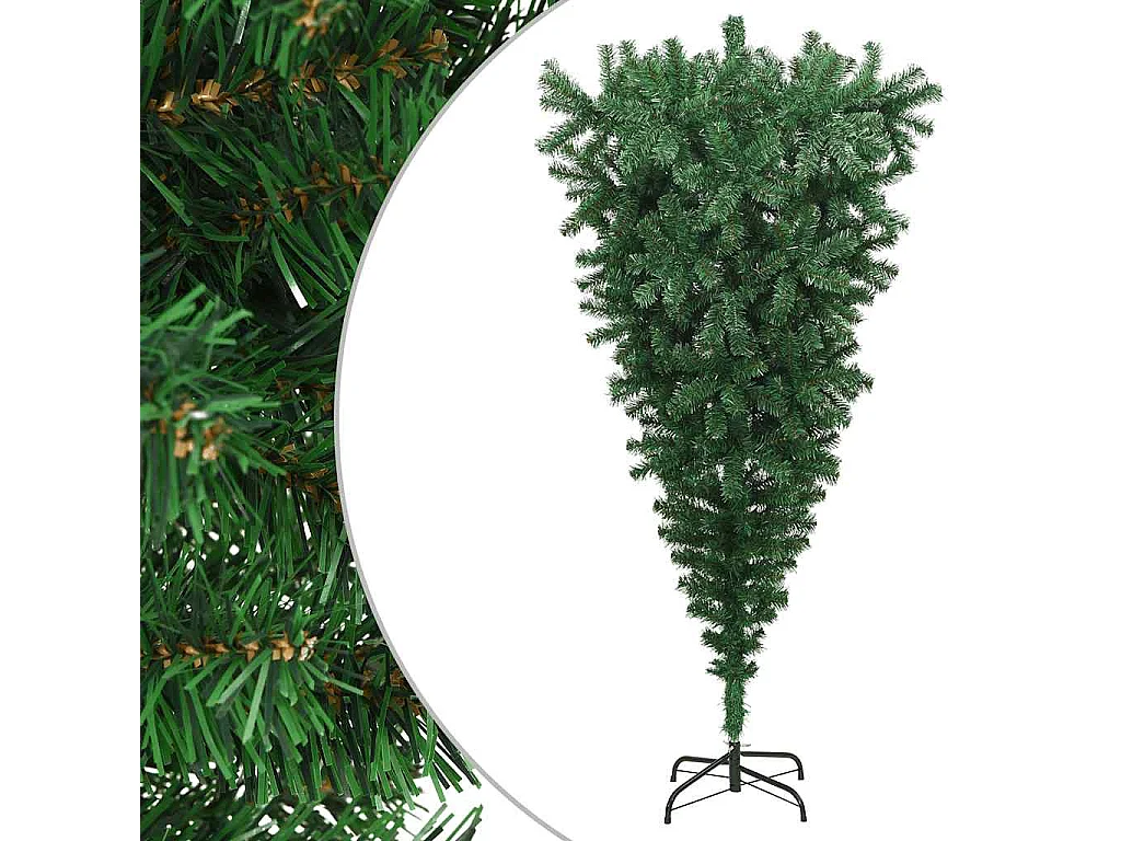 Sapin de Noël artificiel renversé avec support Vert 240 cm