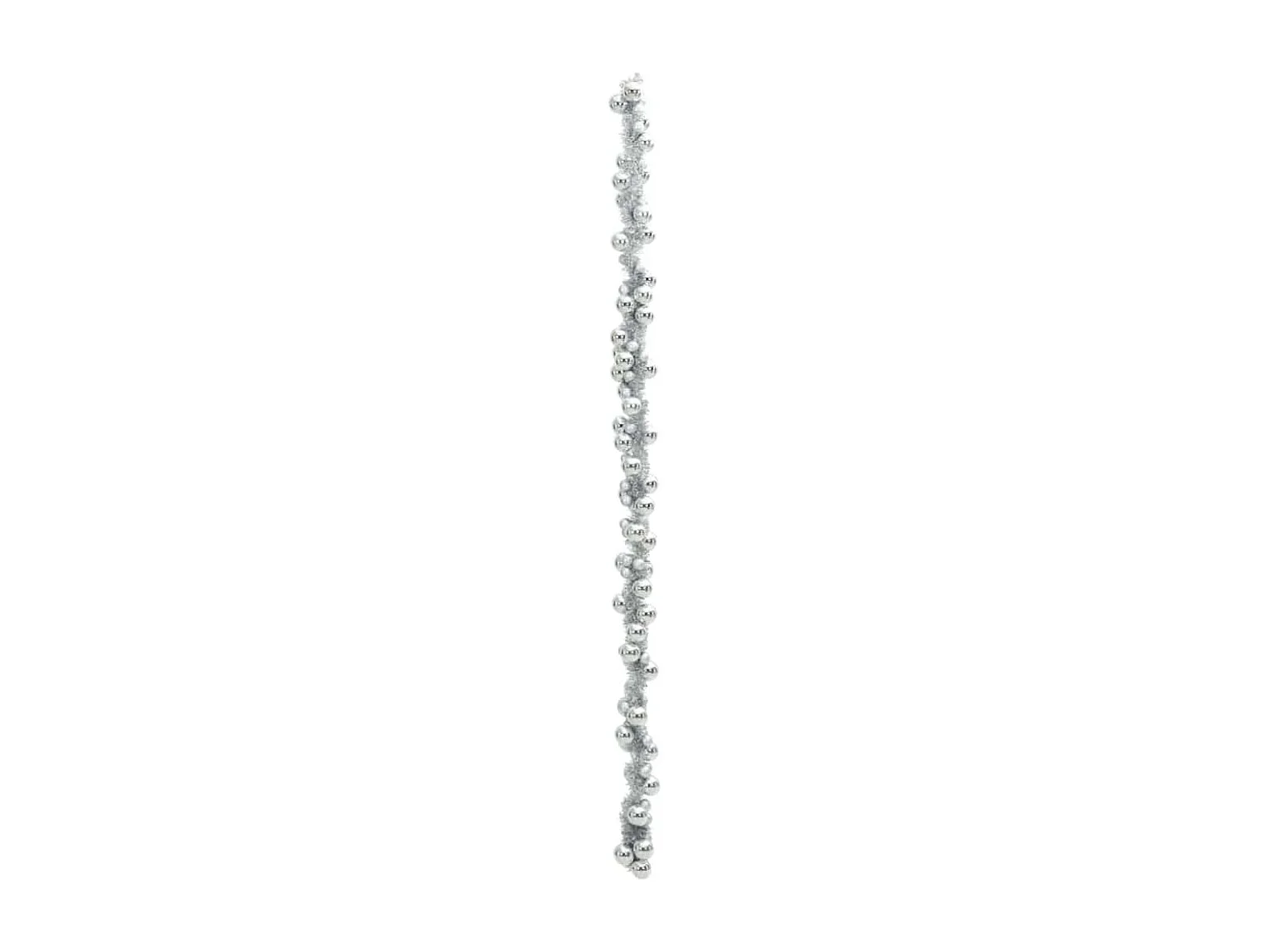 Guirlande de Boules de Noël Argent 186 cm Polystyrène