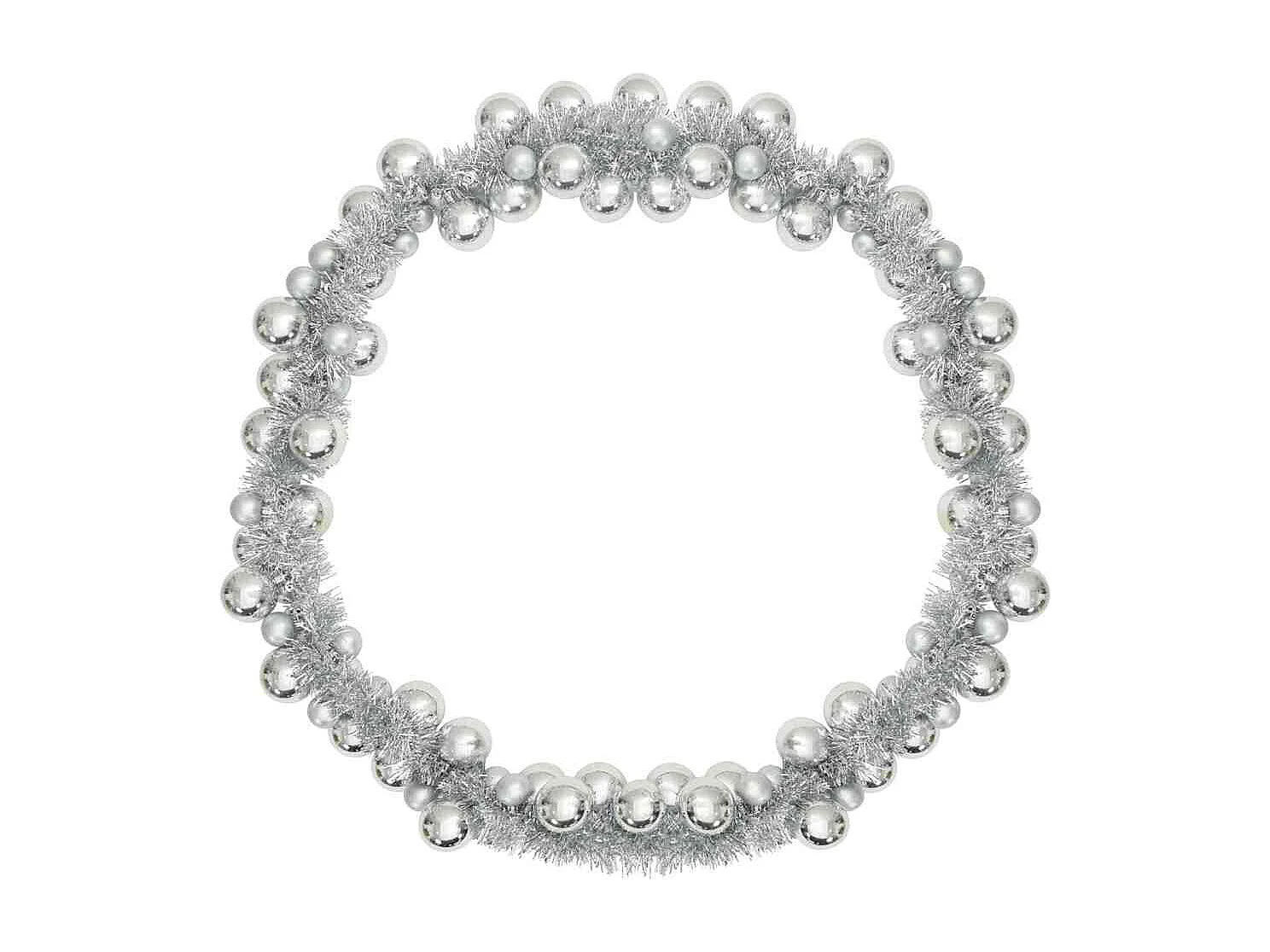 Guirlande de Boules de Noël Argent 186 cm Polystyrène