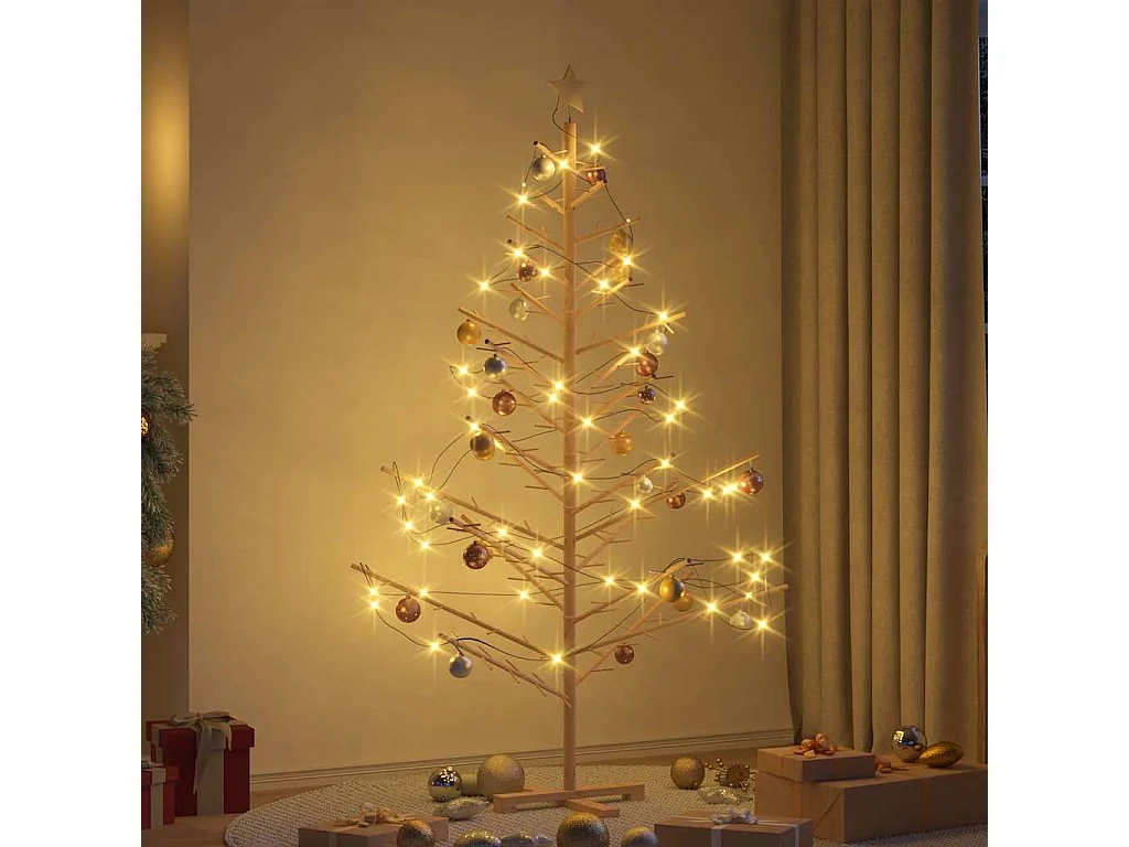 Naturholz Weihnachtsbaum 180 cm Massivholz Kiefer