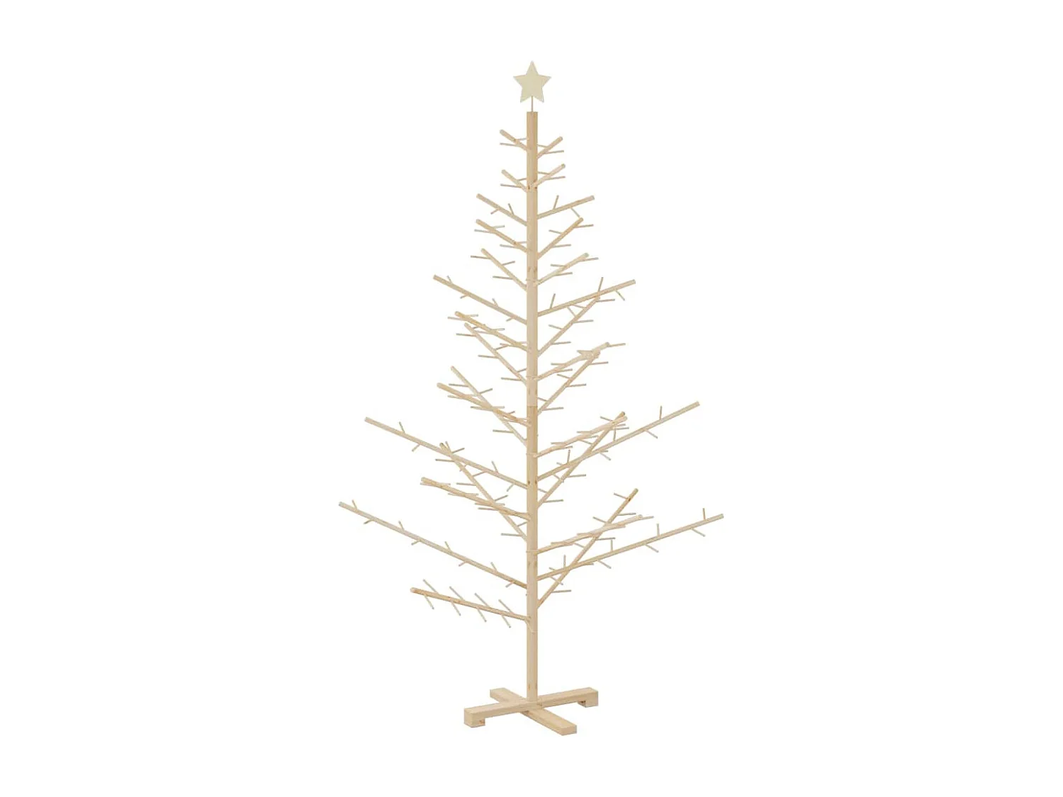 Arbre de Noël en bois Naturel 180 cm Bois massif en pin