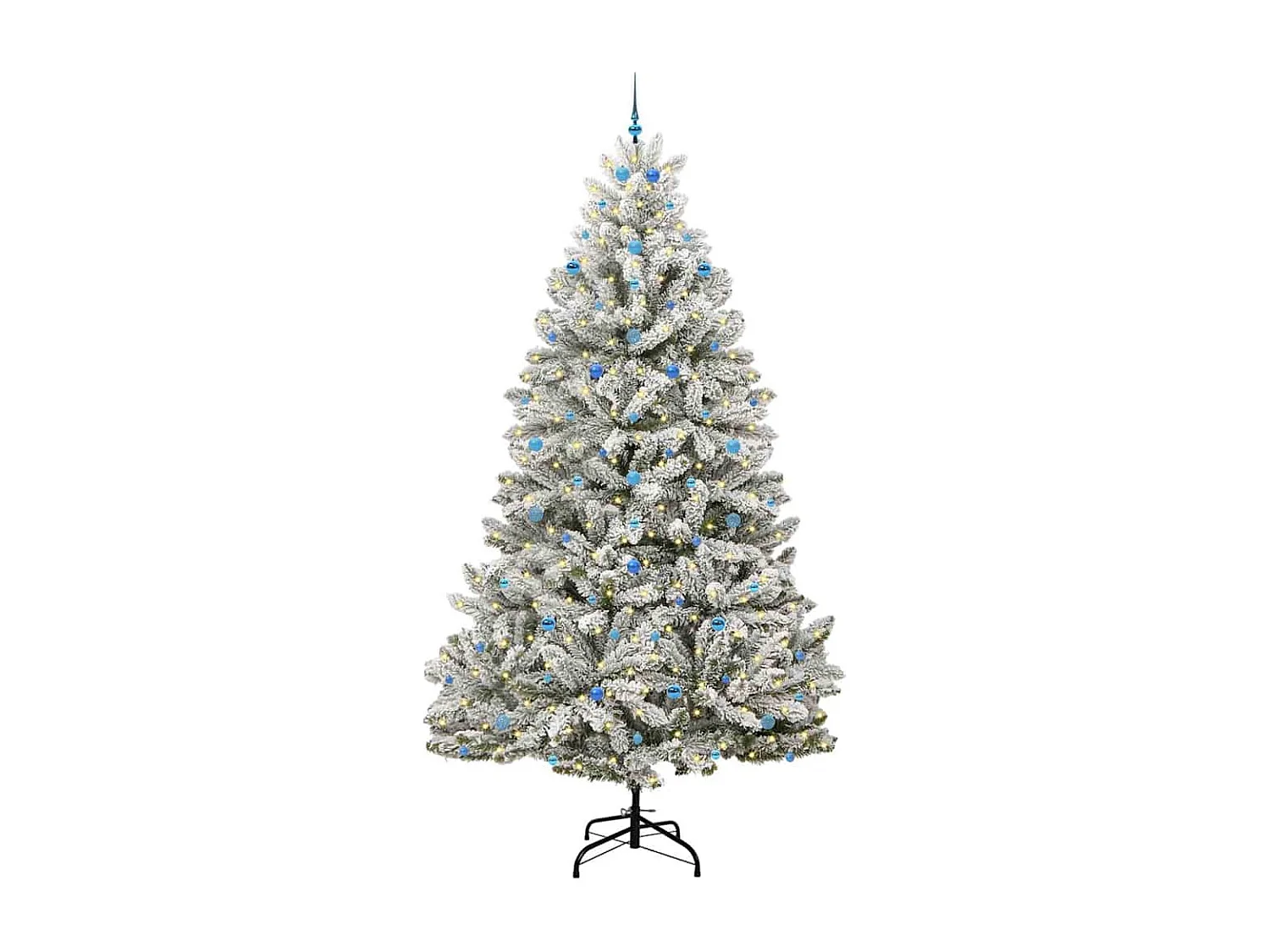 Albero di Natale artificiale Verde e bianco 300 cm PVC e metallo