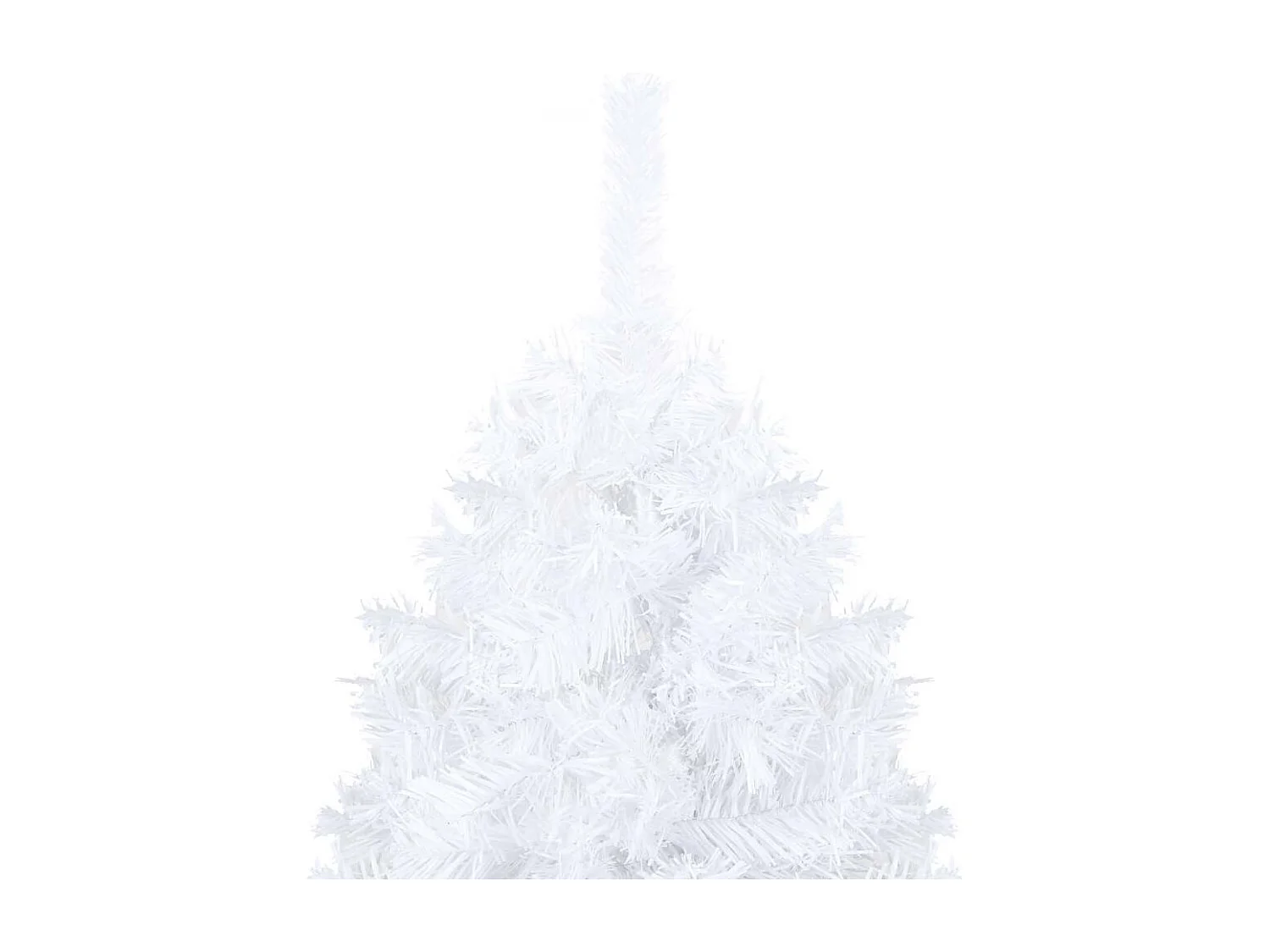 Albero di Natale artificiale preilluminato con palline bianche 210 cm PVC