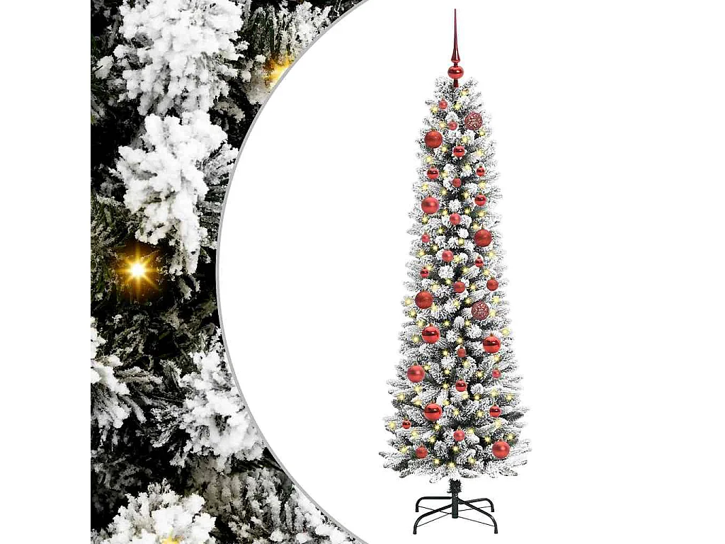 Kunstkerstboom met 150 LED's Groen en wit 150 cm