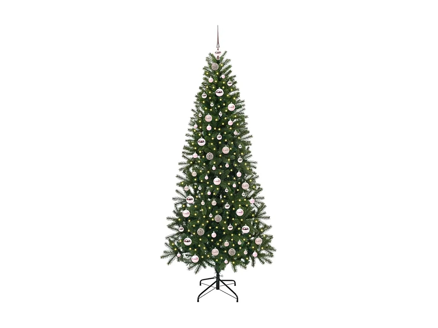 Kunstkerstboom met 300 LED's Groen 210 cm PE en PVC