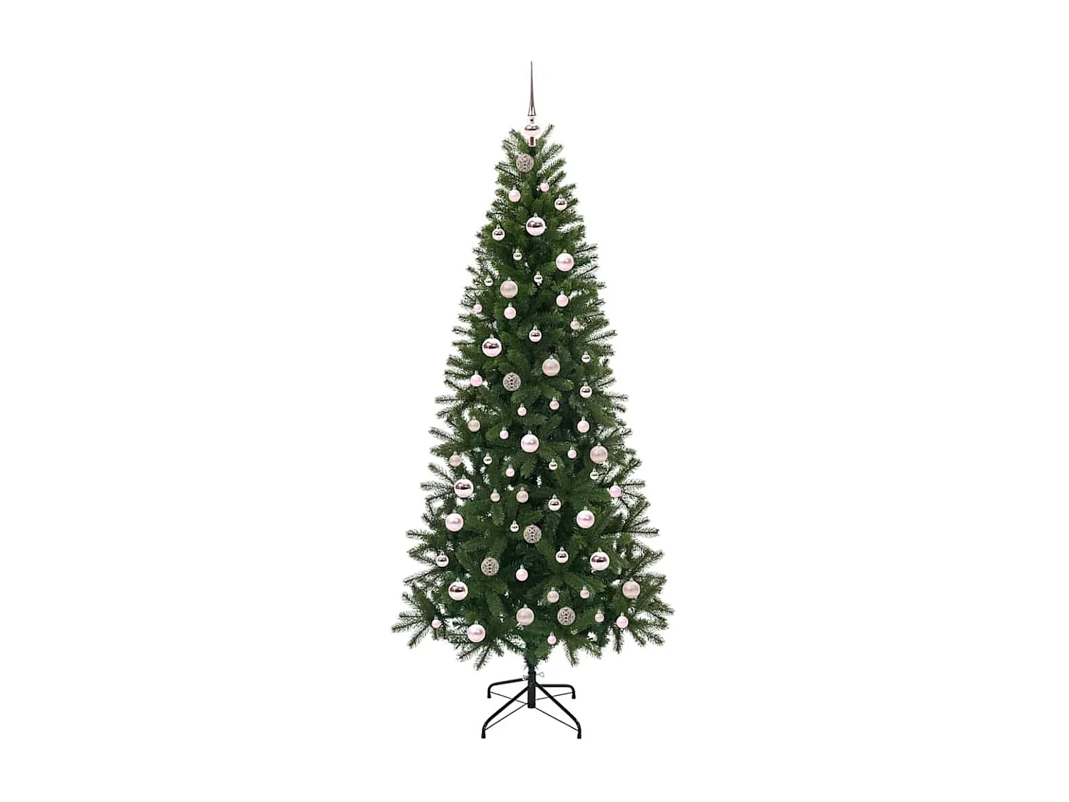 Kunstkerstboom met 300 LED's Groen 210 cm PE en PVC