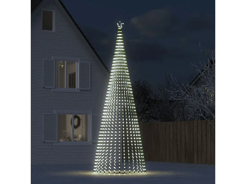Sapin de Noël à LED 1544 LED blanc froid 500 cm