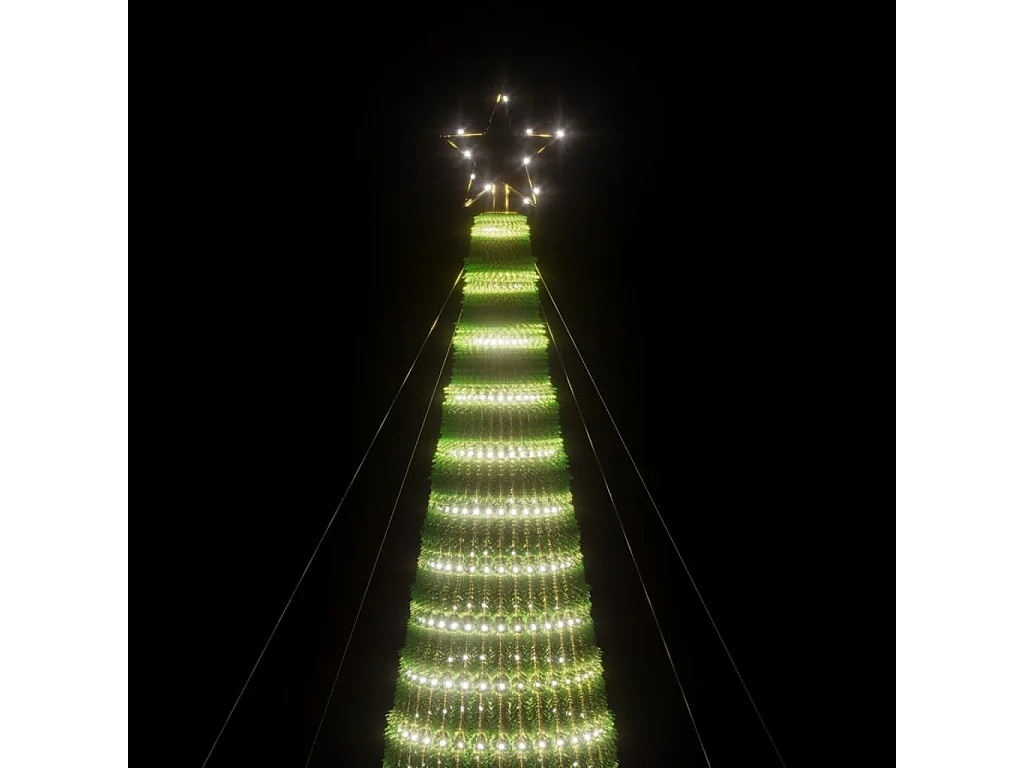 Sapin de Noël à LED 1544 LED blanc froid 500 cm