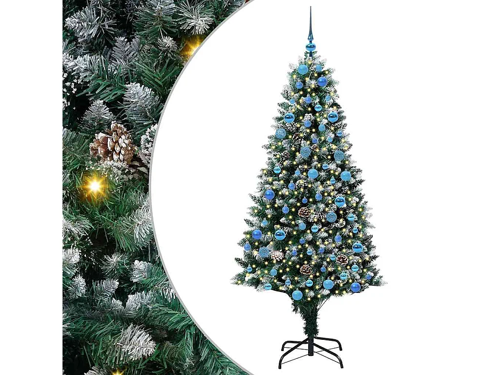 Sapin de Noël artificiel Vert 180 cm PVC, Acier et Plastique