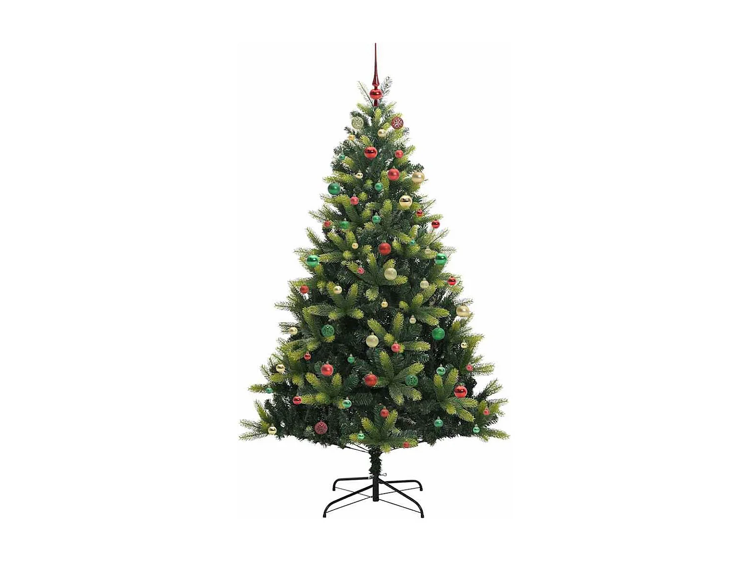 Arbre de Noël artificiel en silicone flexible 300 LEDs 210 cm