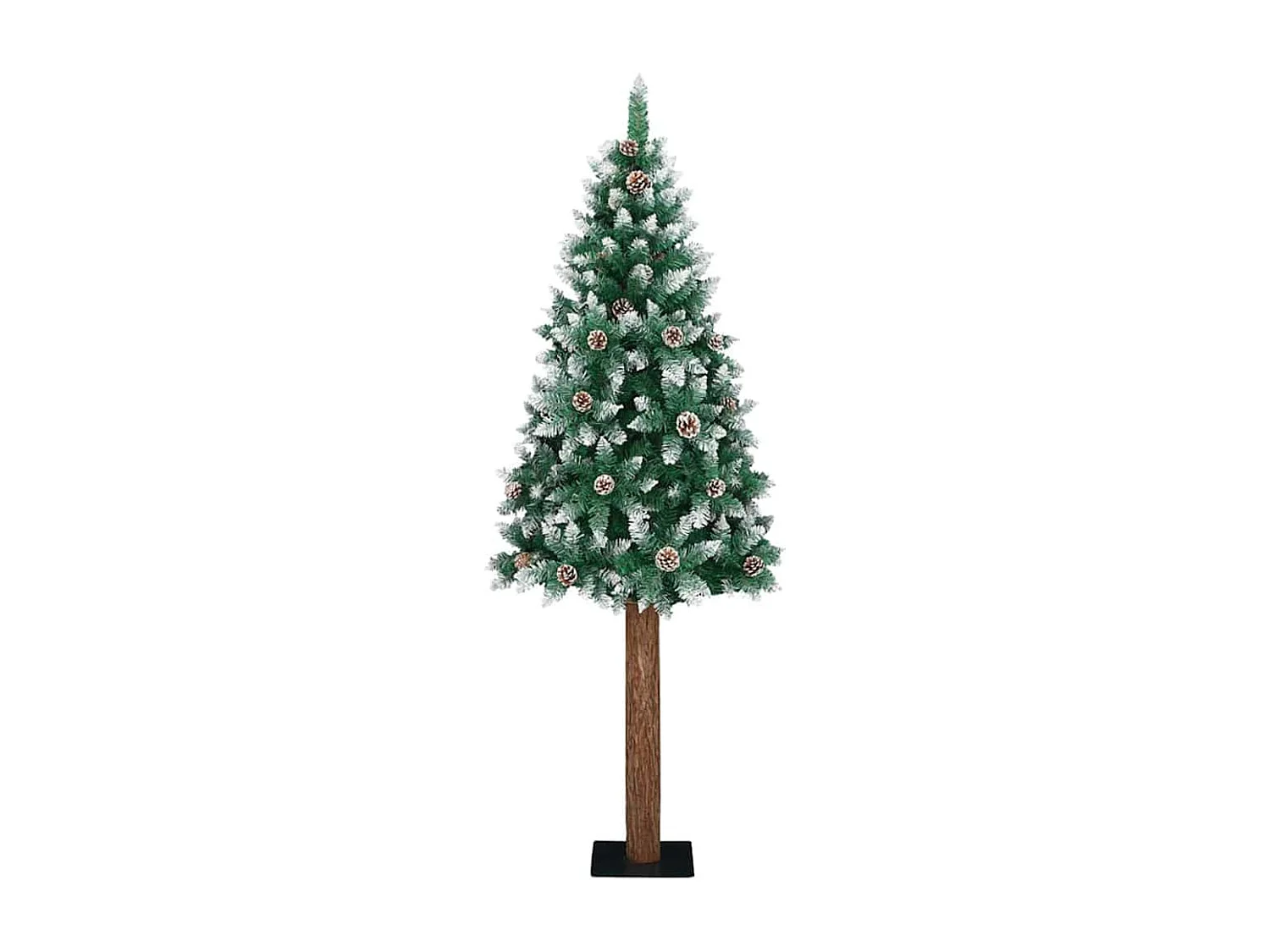 Sapin de Noël mince avec 300 LED Vert et blanc 210 cm