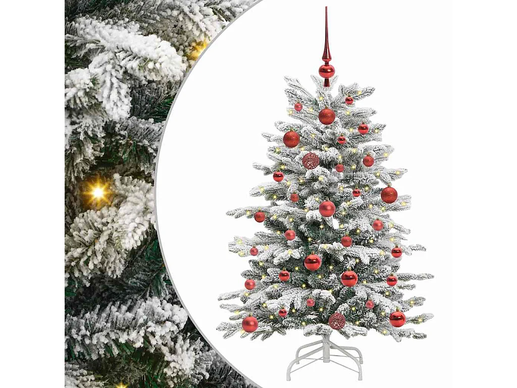 Künstlicher Weihnachtsbaum mit klappbaren Zweigen Weiß 120 cm