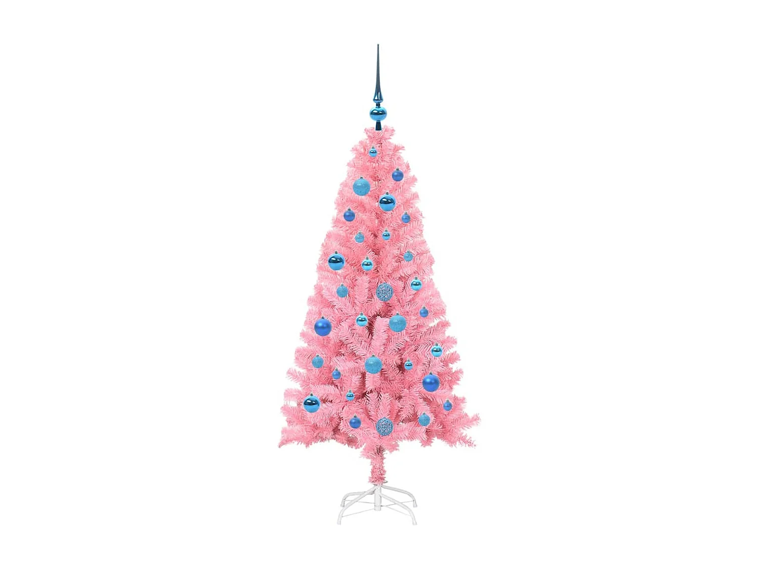 Weihnachtsbaum mit 150 LEDs mit Ständer Pink 150 cm PVC