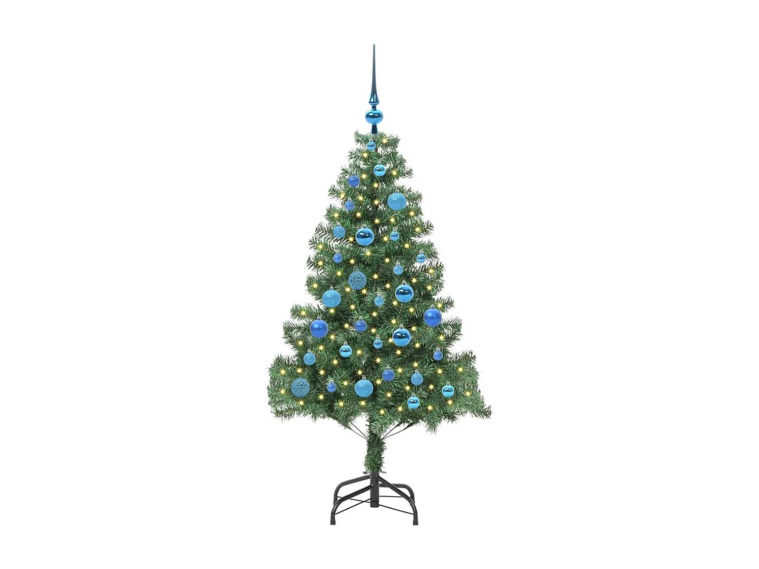Sapin de Noël avec 150 LED avec support Vert 150 cm PVC