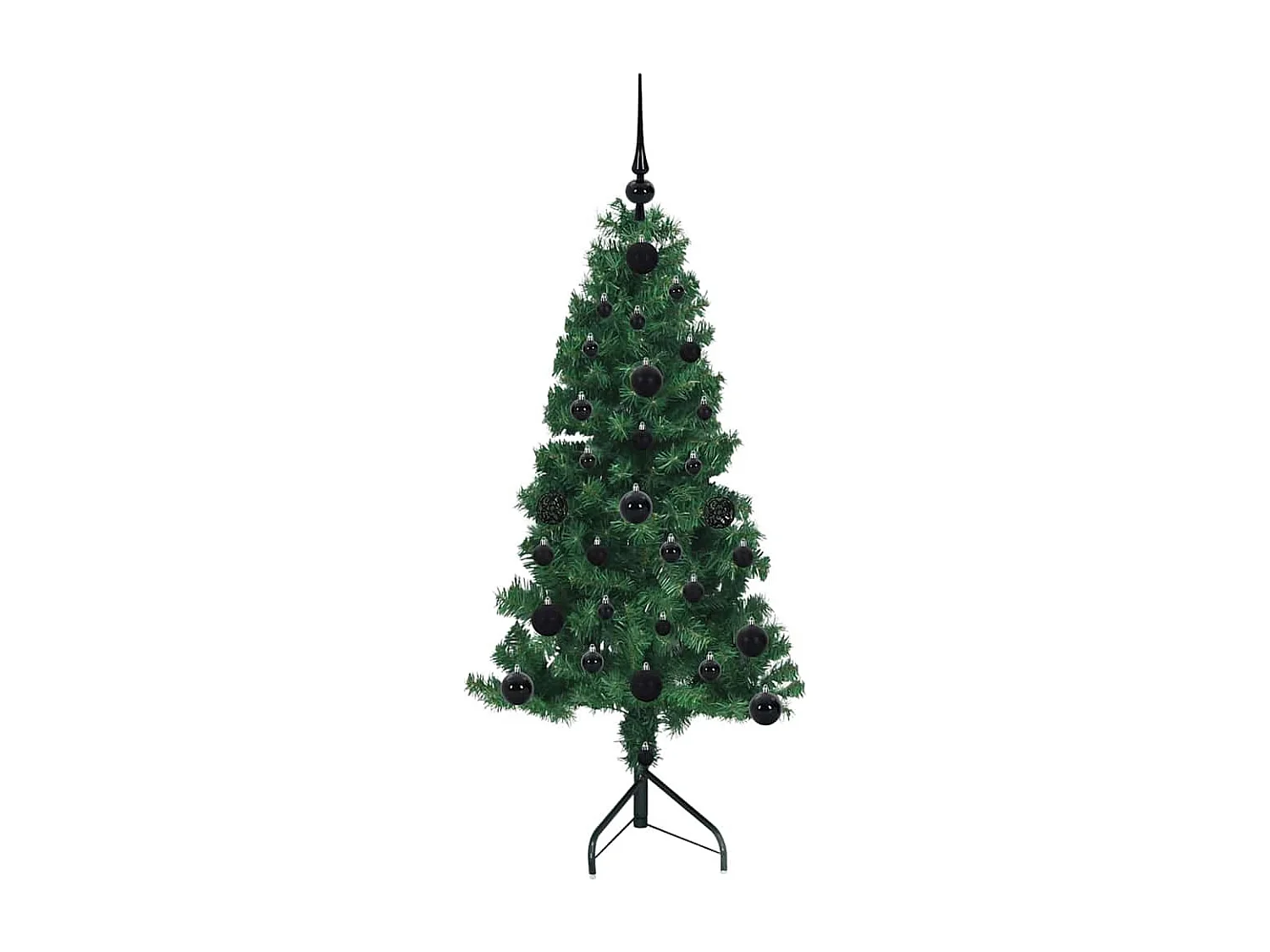 Arbre de Noël artificiel d'angle Vert 120 cm PVC et métal