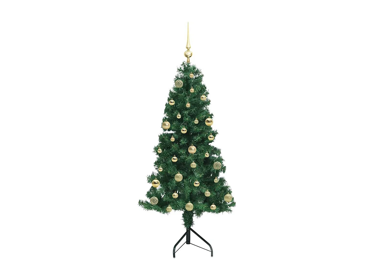 Arbre de Noël artificiel d'angle Vert 150 cm PVC et métal
