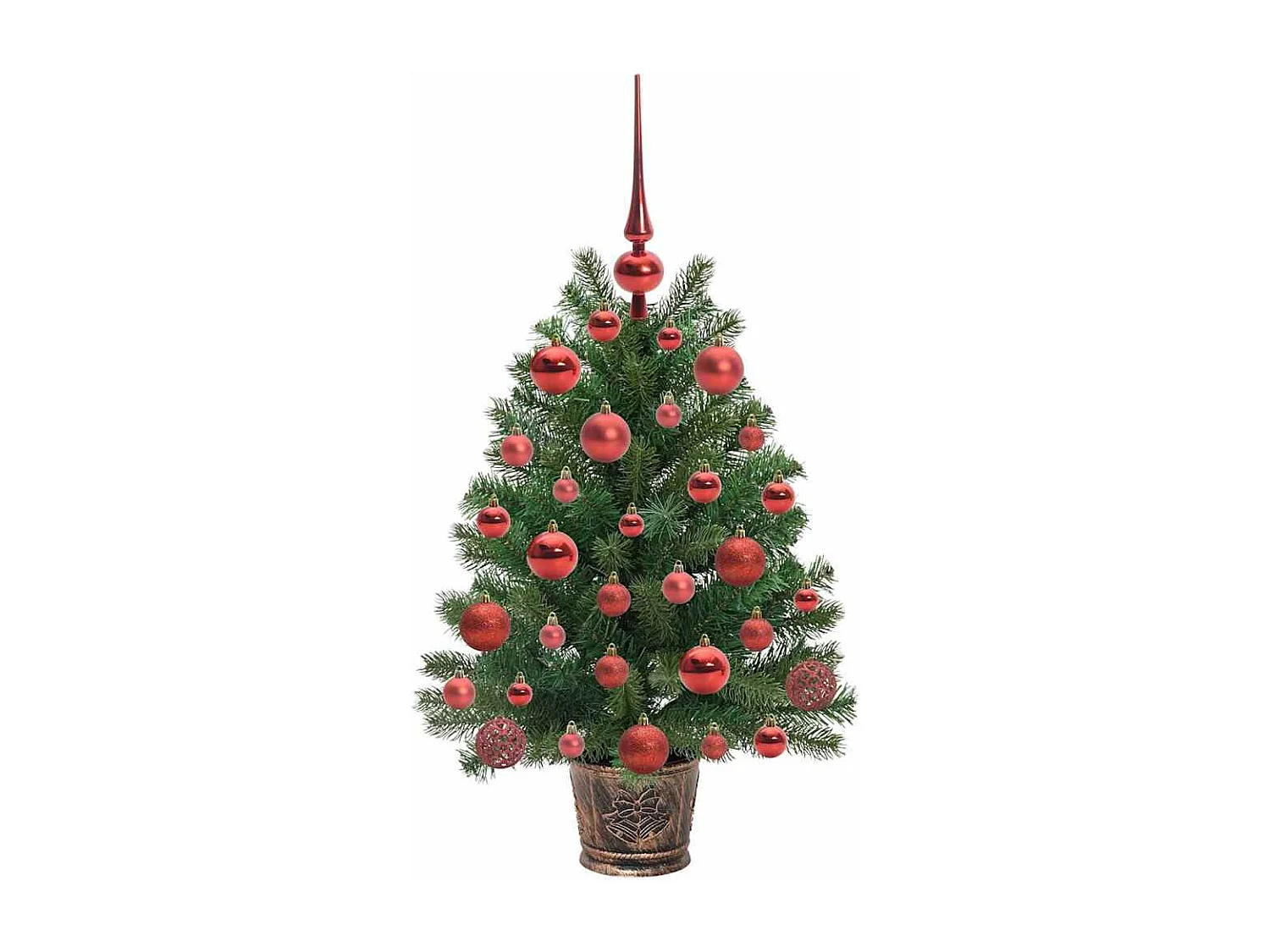 Albero di Natale artificiale con 150 LED Verde 75 cm PE e PVC