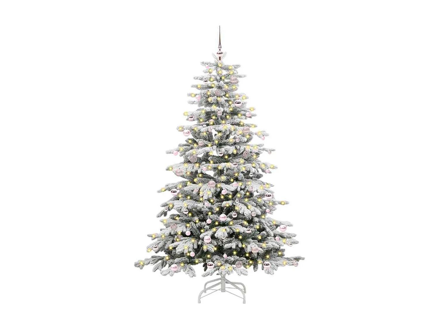 Albero di Natale artificiale con rami incernierati bianco 240 cm