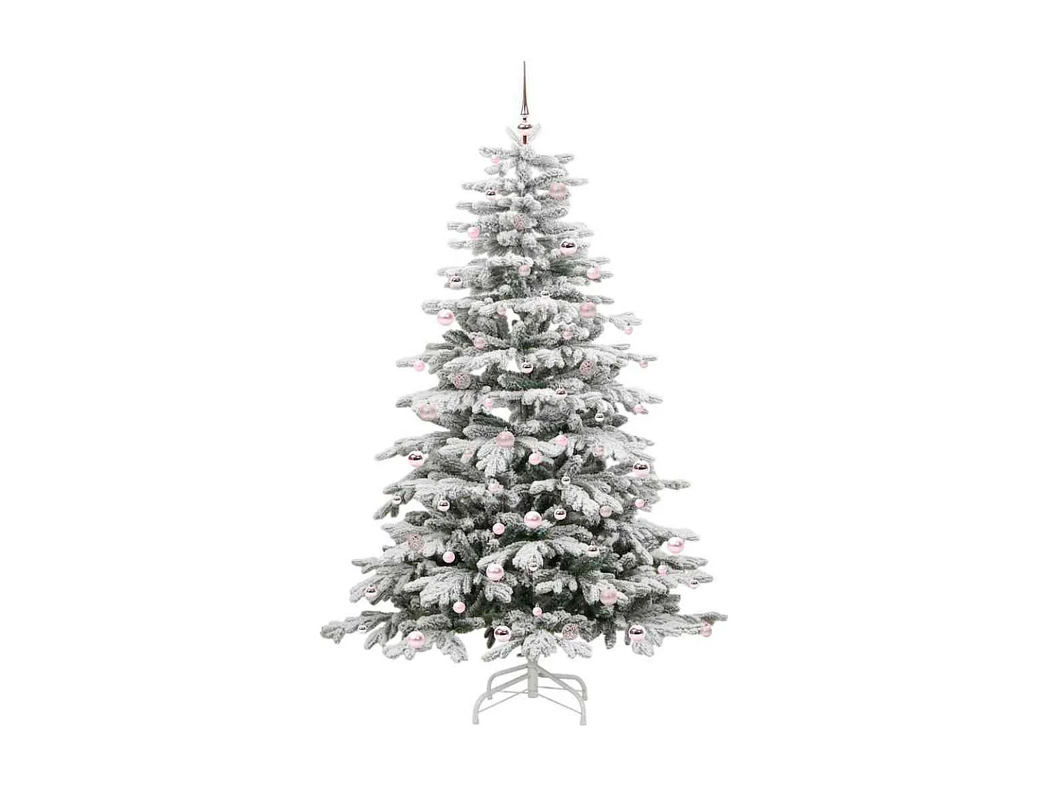 Albero di Natale artificiale con rami incernierati bianco 240 cm