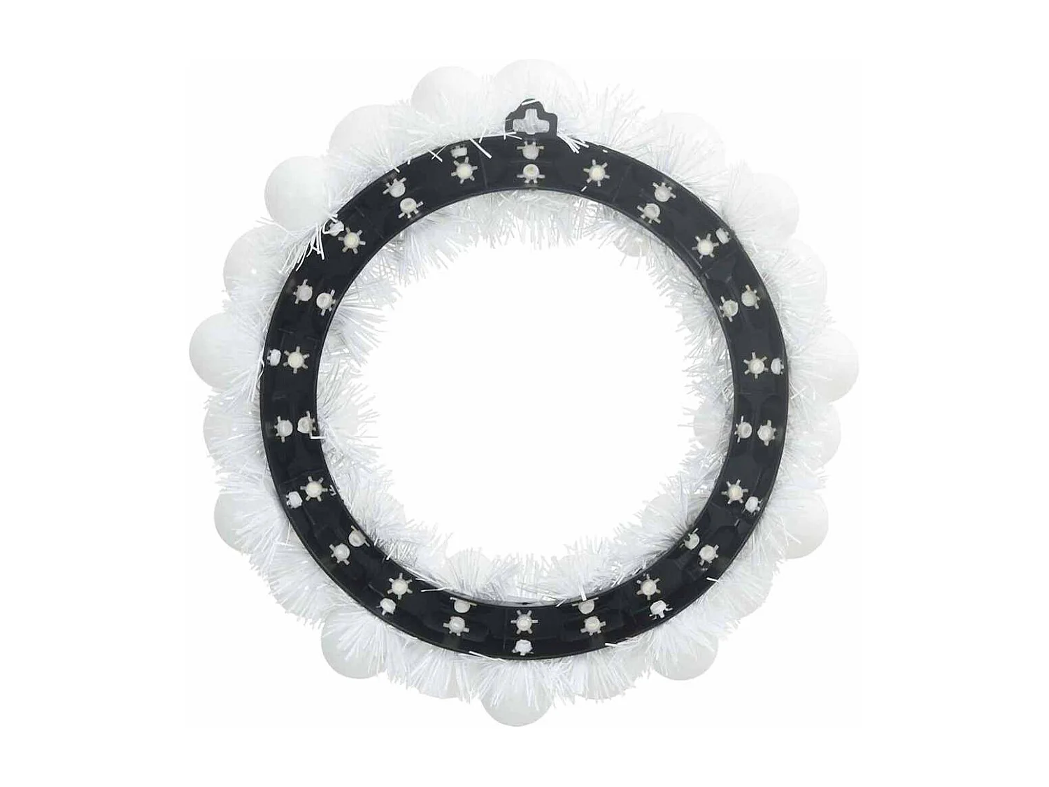 Couronnes de Boules de Noël 2 pcs Blanc 33 x 33 x 7 cm