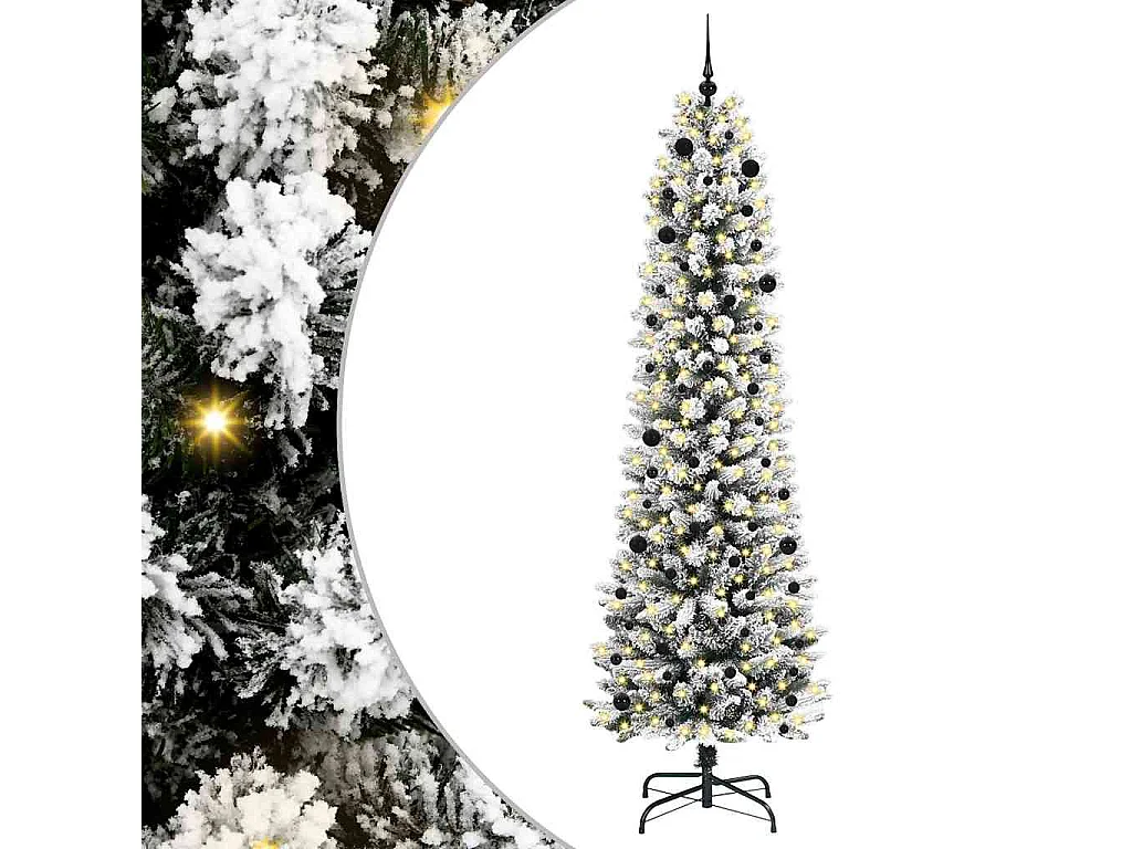 Kunstkerstboom met 300 LED's Groen en wit 240 cm