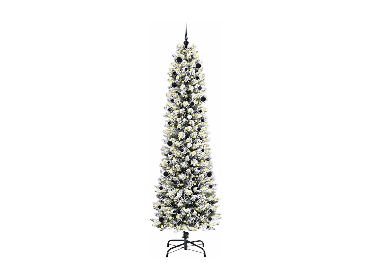 Kunstkerstboom met 300 LED's Groen en wit 240 cm