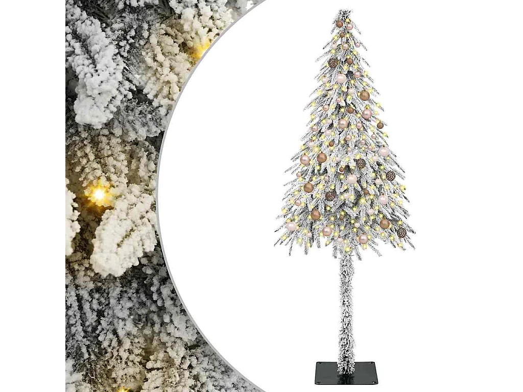 Albero di Natale con 300 LED Bianco 210 cm PE e Acciaio