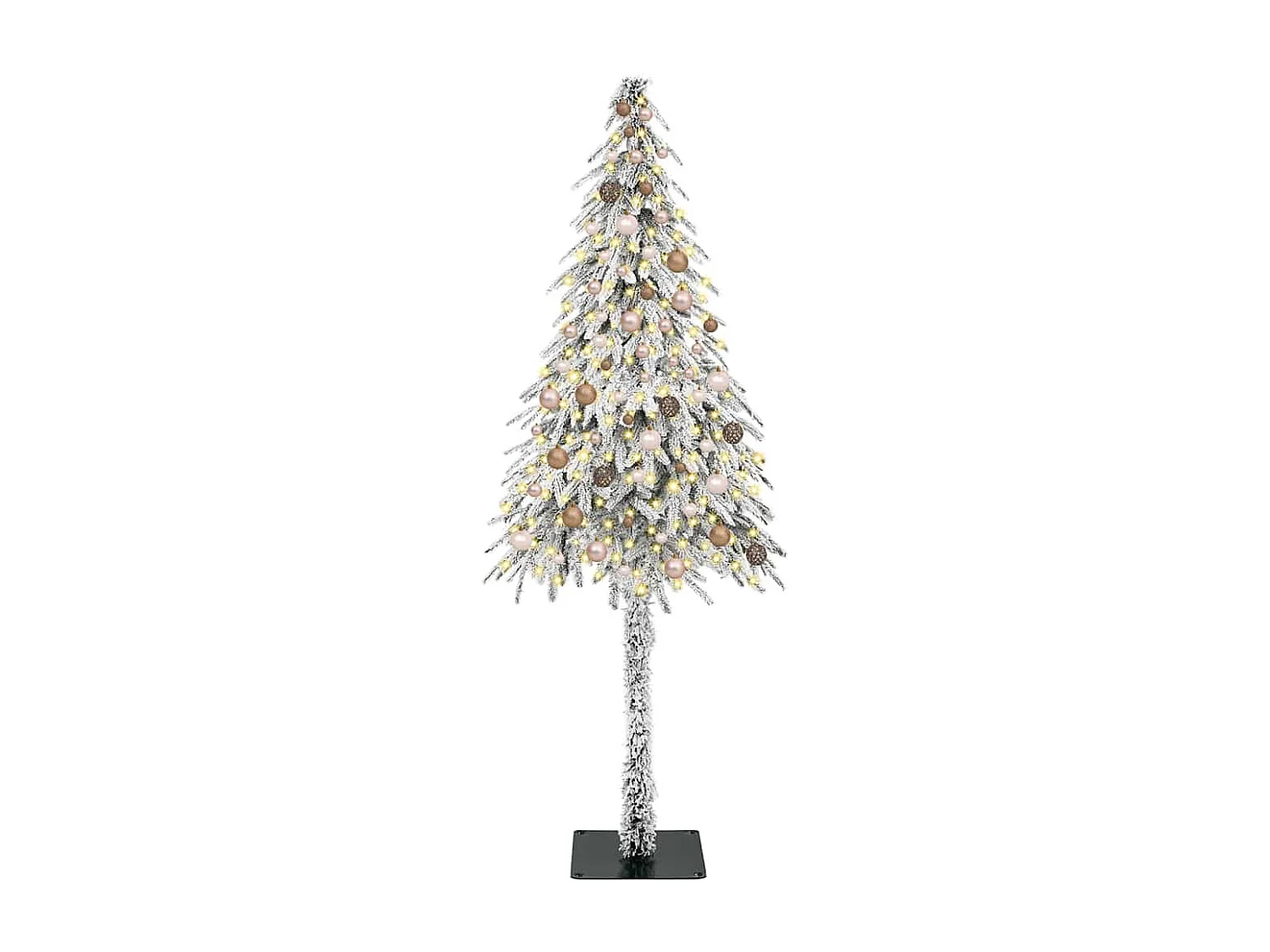 Albero di Natale con 300 LED Bianco 210 cm PE e Acciaio