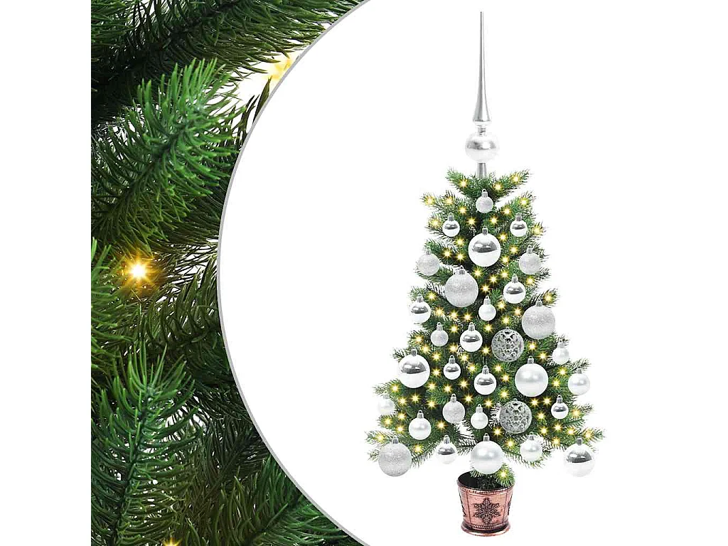 Weihnachtsbaum mit 150 LEDs mit Ständer Grün 65 cm PE