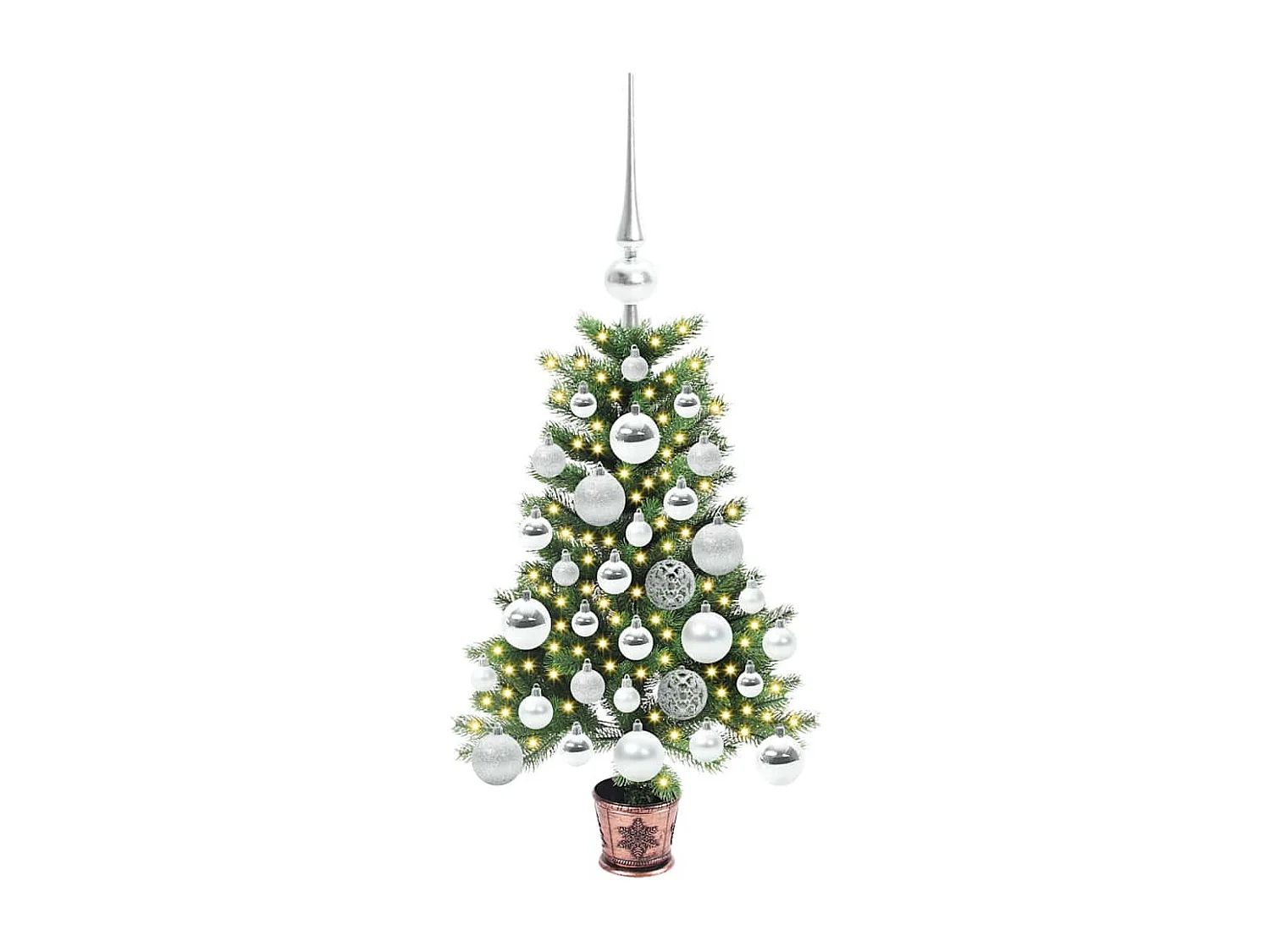 Weihnachtsbaum mit 150 LEDs mit Ständer Grün 65 cm PE