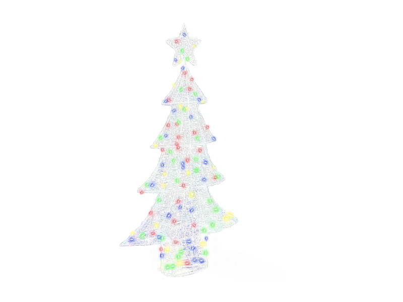 Sapin de Noël avec 160 LED Multicolore 150 cm Acrylique
