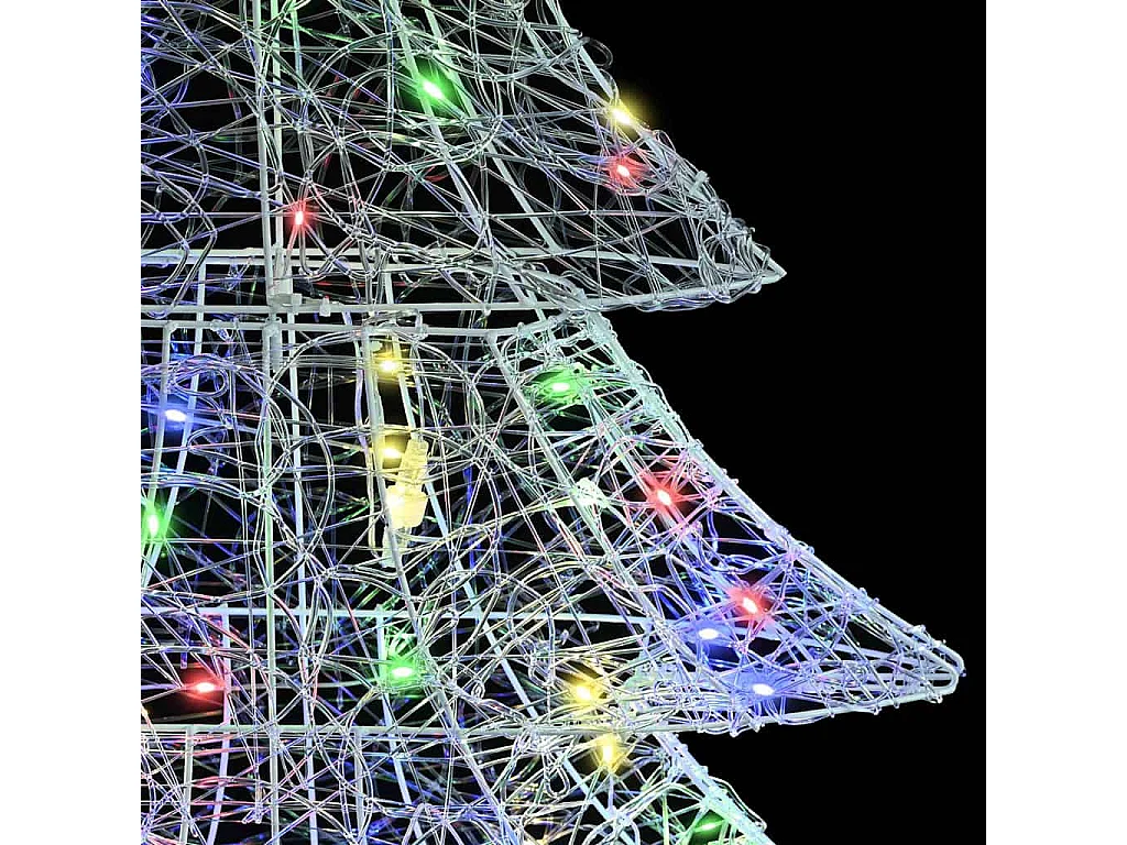 Sapin de Noël avec 160 LED Multicolore 150 cm Acrylique