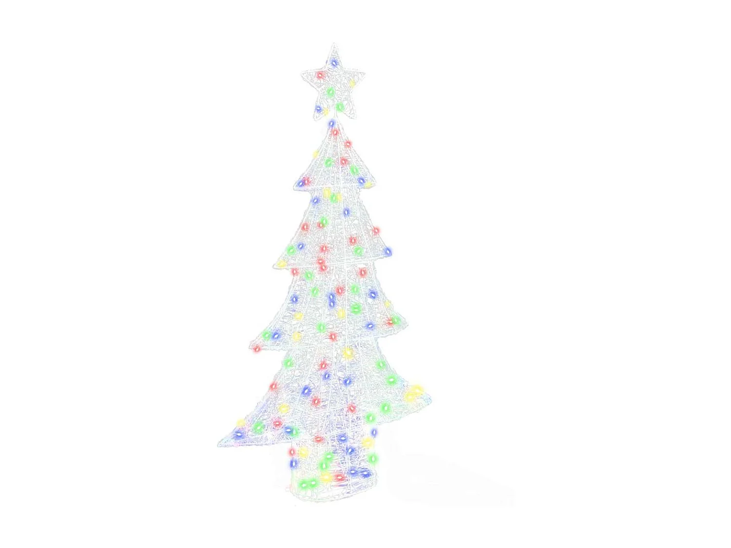Sapin de Noël avec 160 LED Multicolore 150 cm Acrylique