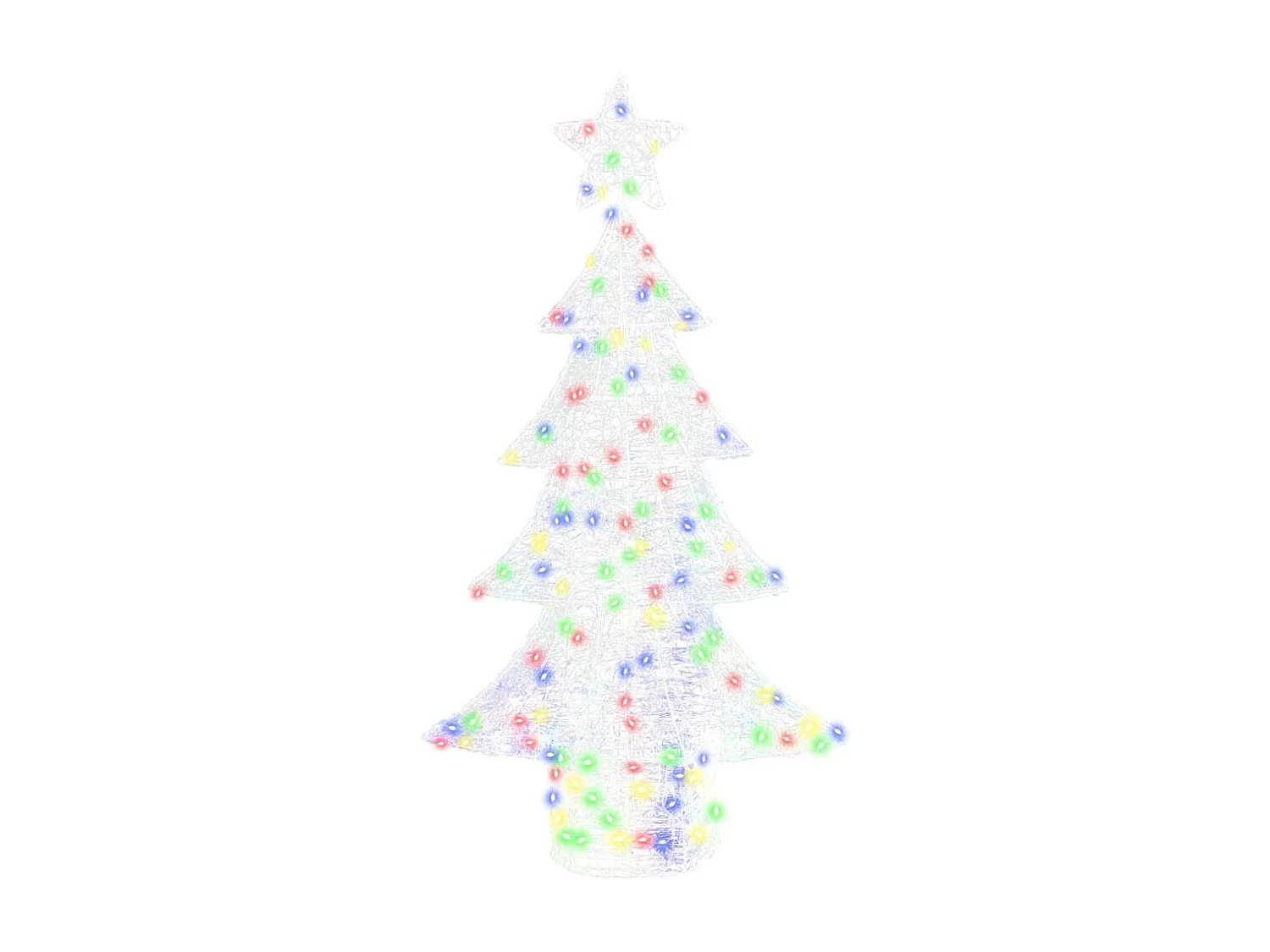 Sapin de Noël avec 160 LED Multicolore 150 cm Acrylique