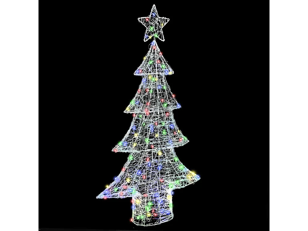 Sapin de Noël avec 160 LED Multicolore 150 cm Acrylique