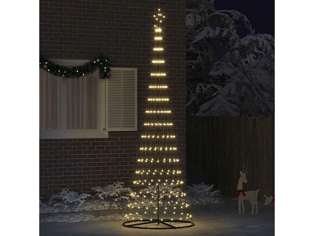 LED Weihnachtsbaum warmweiß 100,5 x 100,5 x 302,5 cm Metall