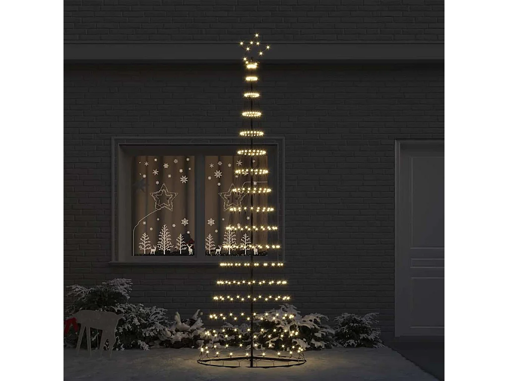 LED Weihnachtsbaum warmweiß 100,5 x 100,5 x 302,5 cm Metall