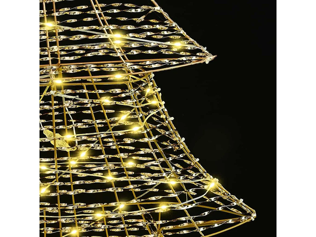 Sapin de Noël avec 240 LED Blanc chaud 180 cm PET