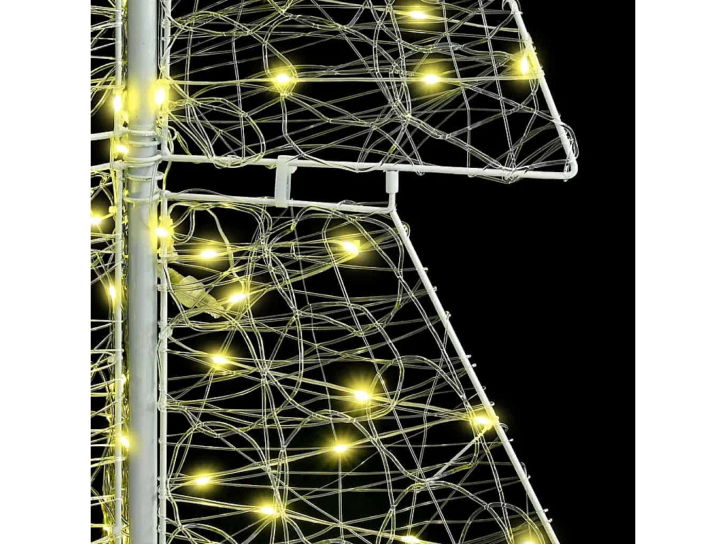 Kerstboom met 240 LED's Warm wit 180 cm Acryl