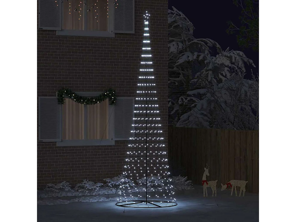 Arbre de Noël LED Blanc froid 160 x 160 x 500 cm Métal