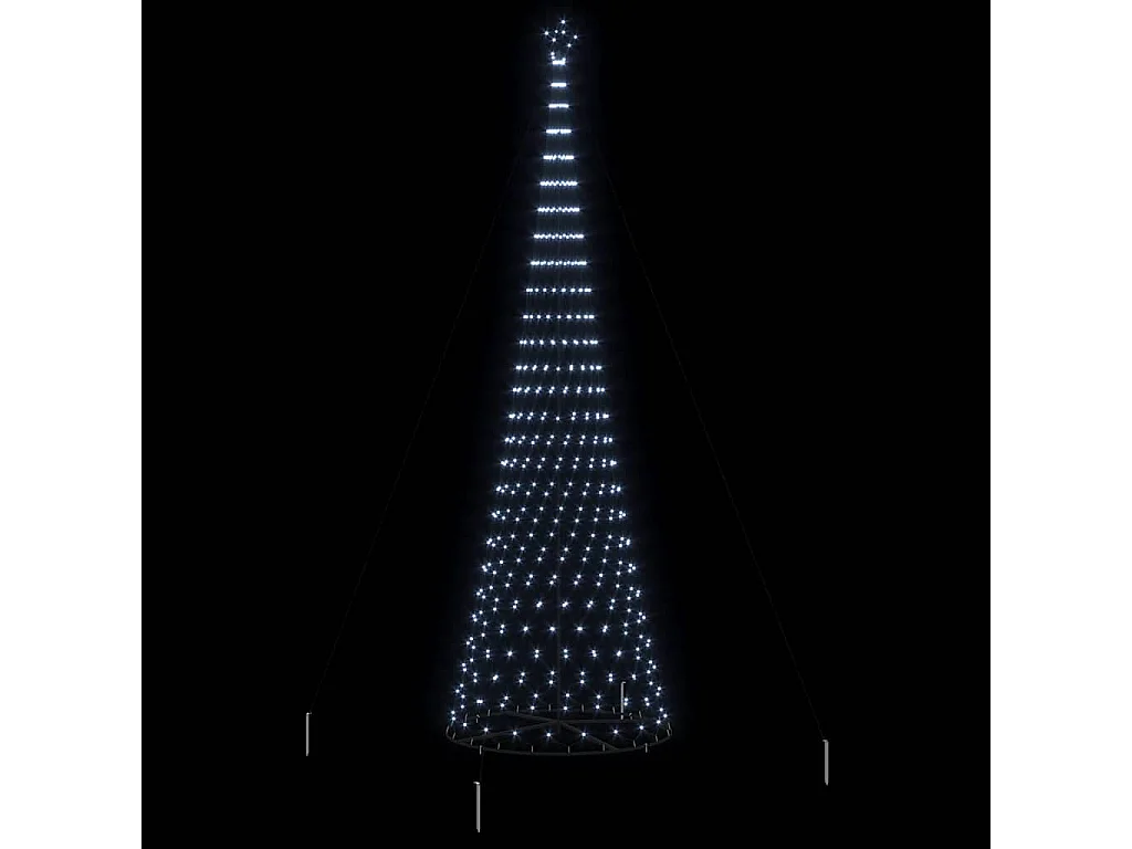 Arbre de Noël LED Blanc froid 160 x 160 x 500 cm Métal