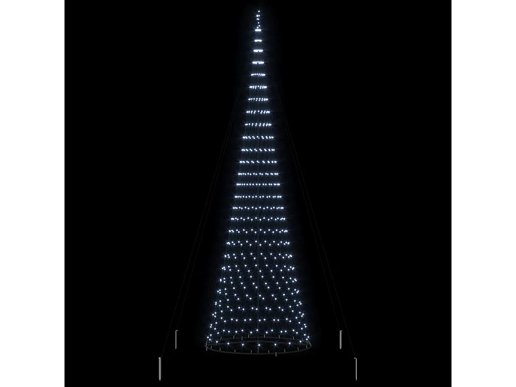 Arbre de Noël LED Blanc froid 160 x 160 x 500 cm Métal