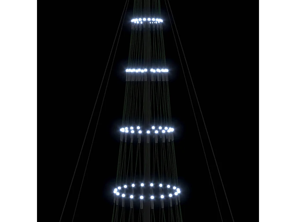 Arbre de Noël LED Blanc froid 160 x 160 x 500 cm Métal