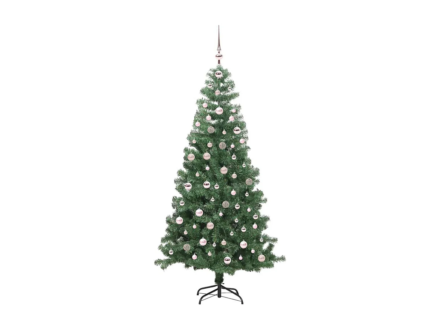 Sapin de Noël avec 300 LED avec support Vert 240 cm PVC