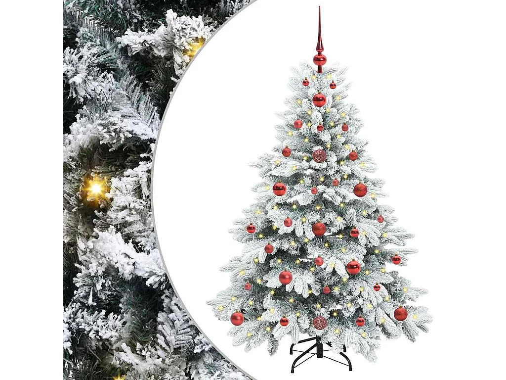 Sapin de Noël artificiel avec 150 LED Vert 120 cm PE et PVC