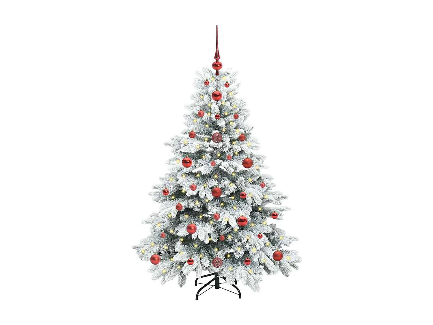 Sapin de Noël artificiel avec 150 LED Vert 120 cm PE et PVC