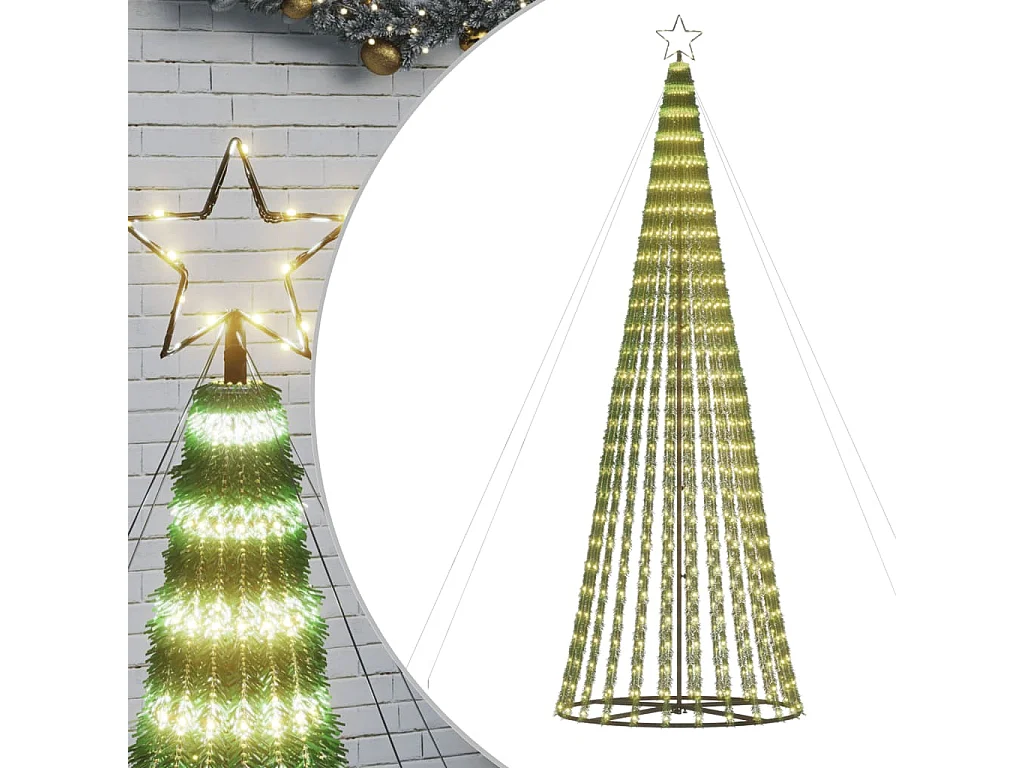 Sapin de Noël à LED 688 LED blanc chaud 300 cm