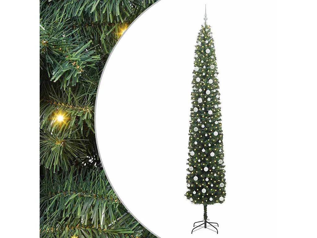 Albero di Natale artificiale Verde 270 cm PVC e acciaio e plastica